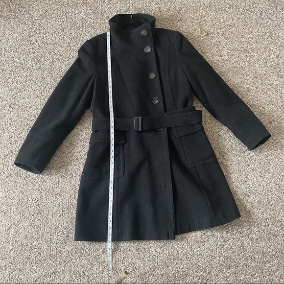 Mexx Black/Grey Wool Coat (Charcoal Color) - Picture 5 of 8